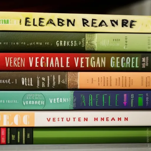 

A photo of a colorful stack of cookbooks with a green leafy plant in the background, representing a variety of vegetarian, vegan, and plant-based recipes.