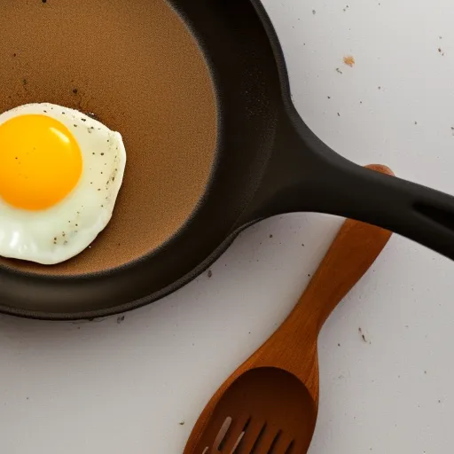 

A photo of a sunny side up egg in a pan with a spatula, ready to be flipped.
