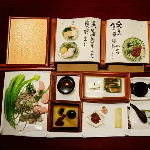 

A picture of a traditional Japanese kitchen, with a variety of cooking utensils and ingredients, providing a glimpse into the world of Japanese cuisine.