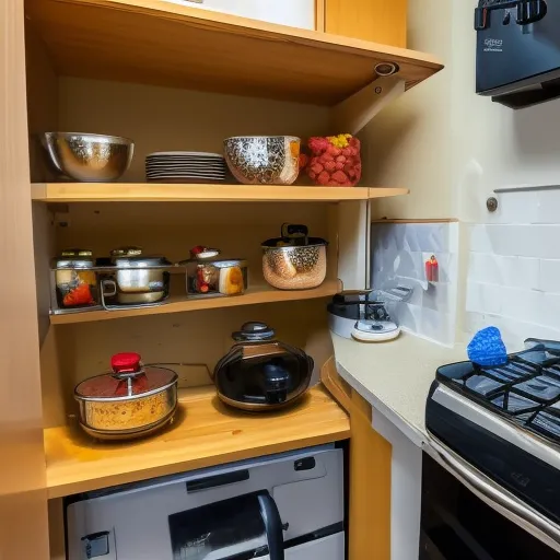 

A picture of a well-stocked kitchen with a variety of cooking utensils and appliances, illustrating the many tools available to help make cooking easier.