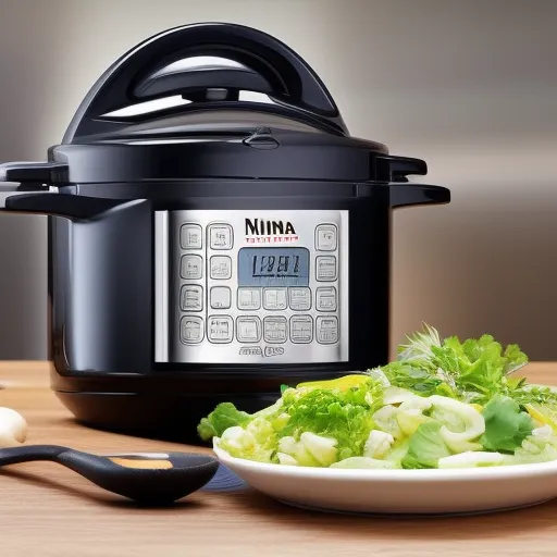 

An image of a Ninja Foodi pressure cooker with a variety of ingredients and utensils, illustrating the versatility of the appliance for cooking.